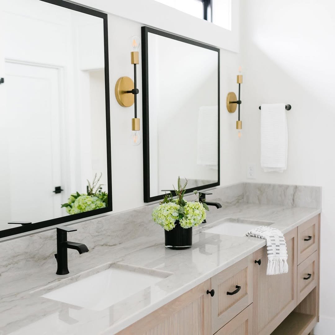 1 Double Vanity with Clean Contrast