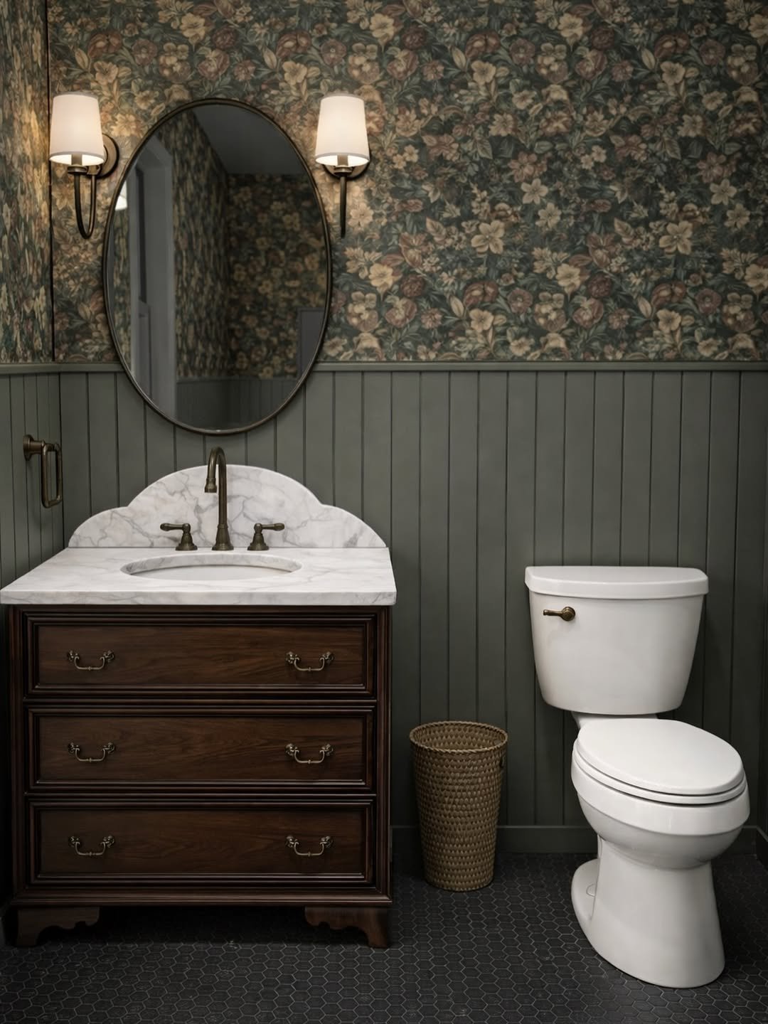 1 Dramatic Room with Vintage Florals