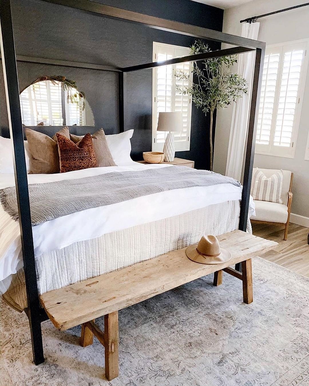 13 Dramatic Black Bedroom Designs with Sueded Texture