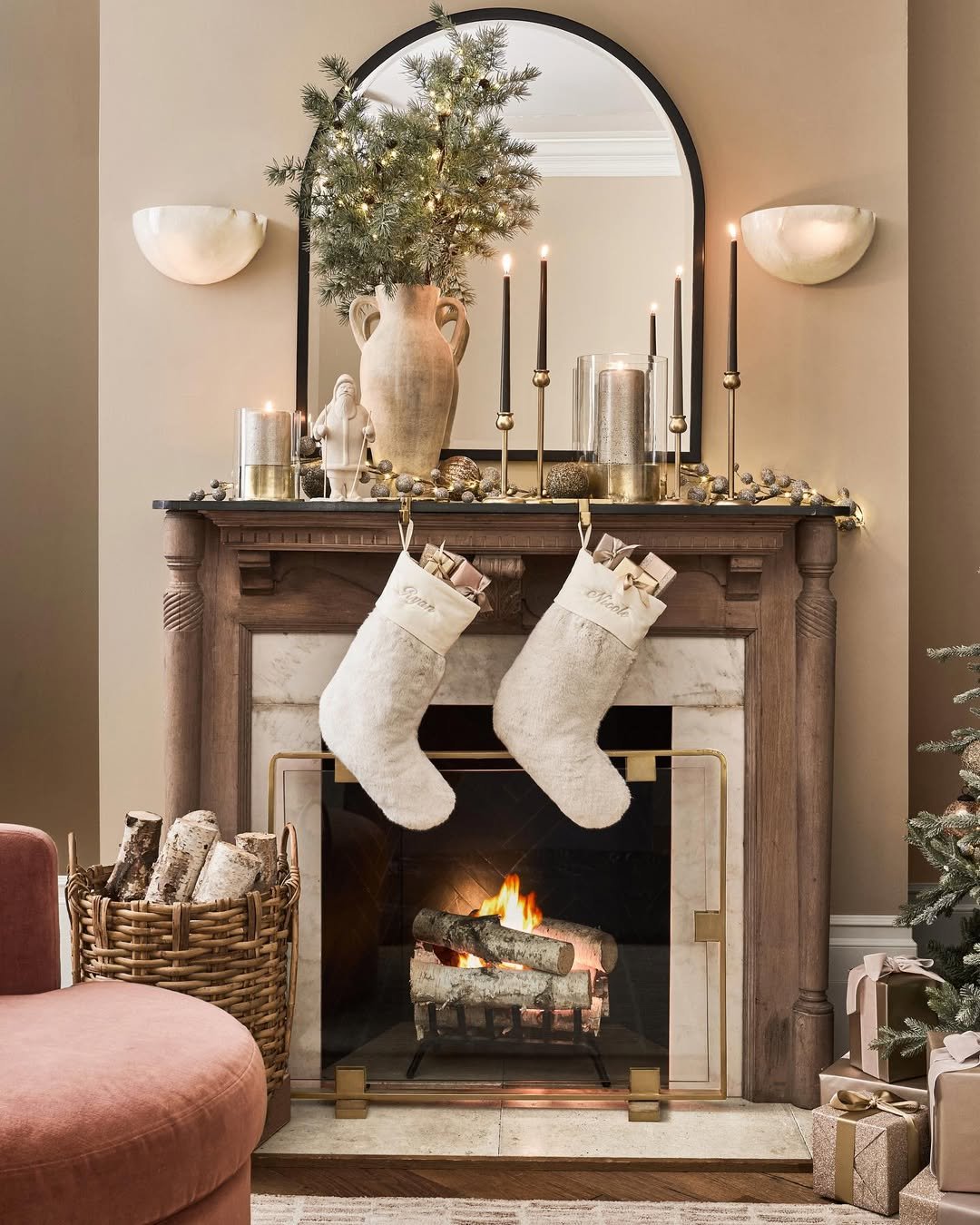13 Mantel Styles with a Warm Neutral Glow