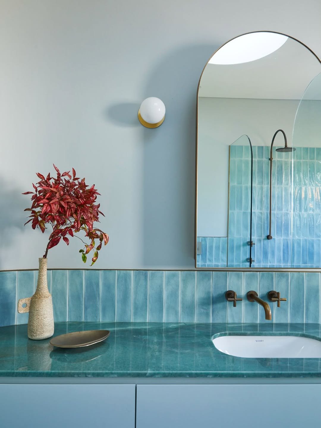 14 Reflective Soft Blue Tiles