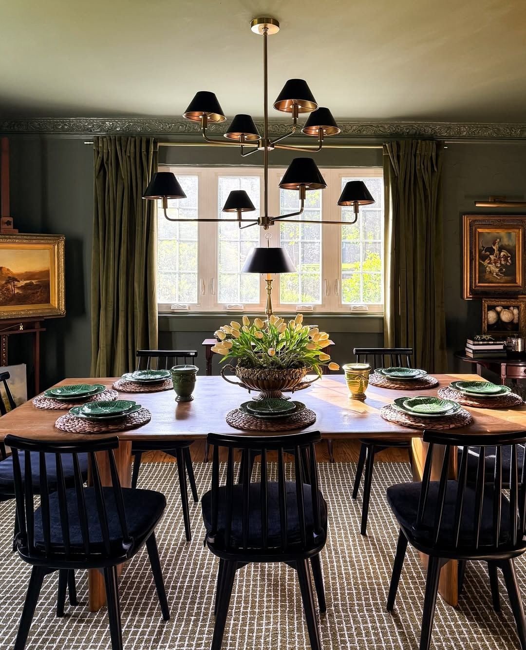 15 Chandeliers with Black Shades