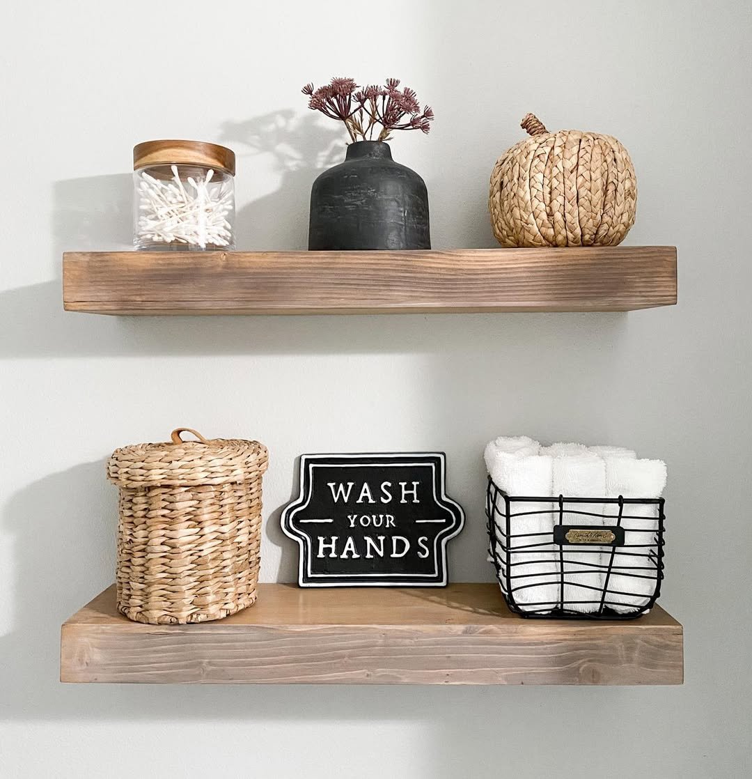 15 Rustic Personality Shelf Styling