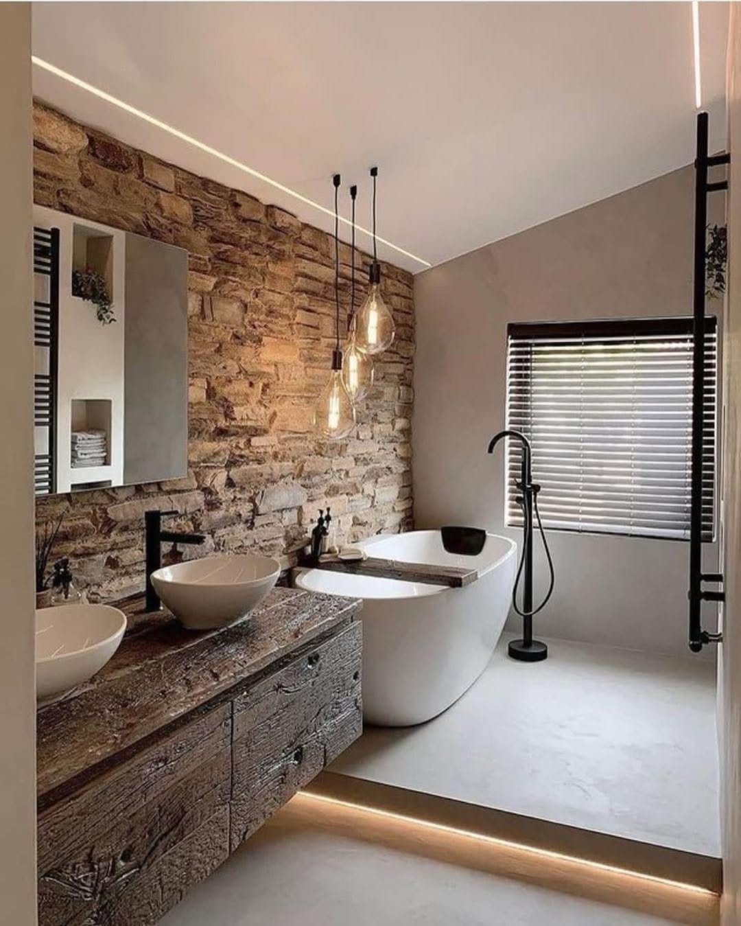 18 Rustic Modern Bathroom Design Ideas