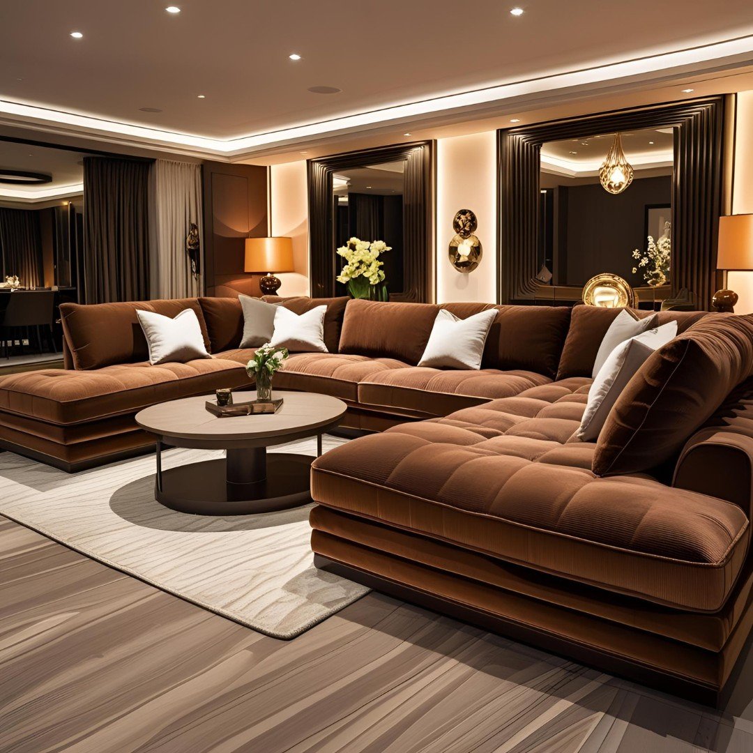 2 Luxe Brown Looks for a Hotel Lounge