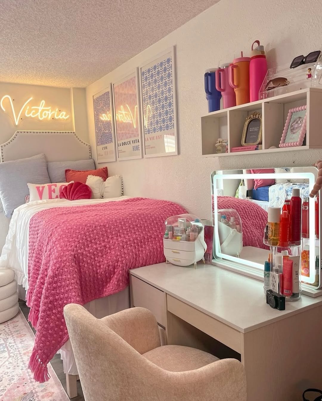 2 Pink Glow Vanity