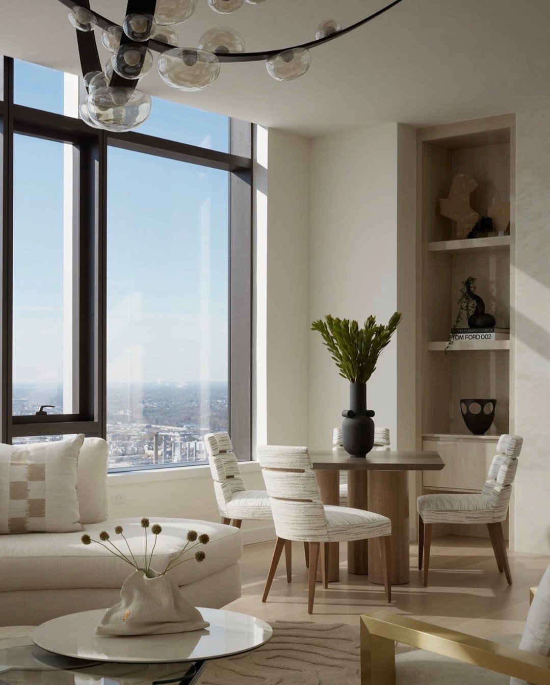 2 Soft Modern Curved Chair Arrangement