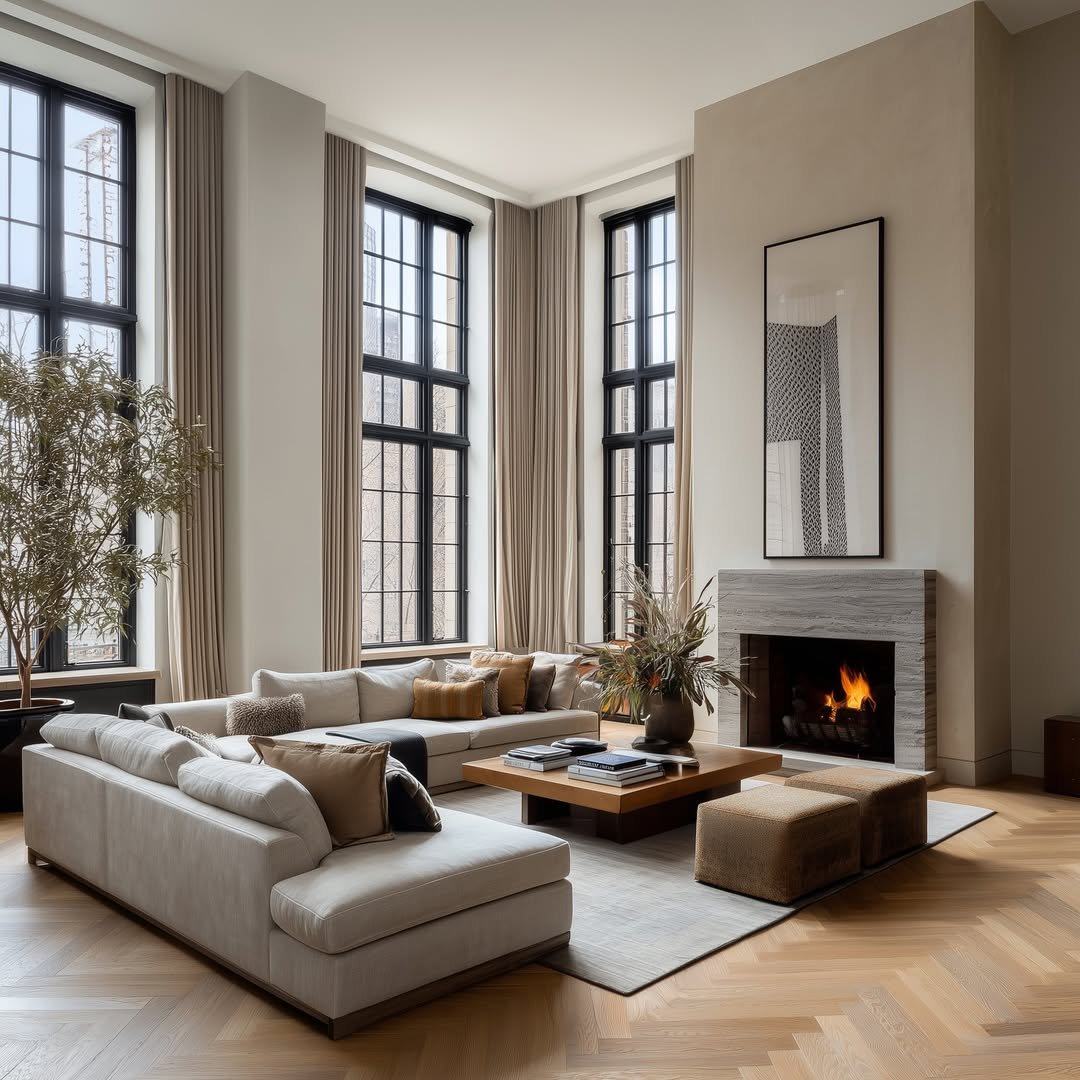 20 Rooms Centered on a Modern Fireplace