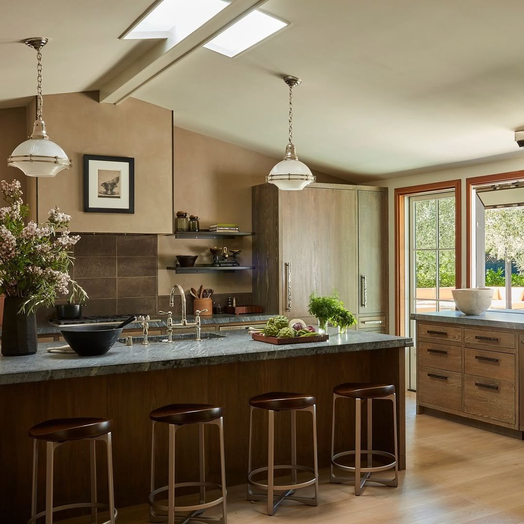 21 Earthy Kitchen with a Skylight