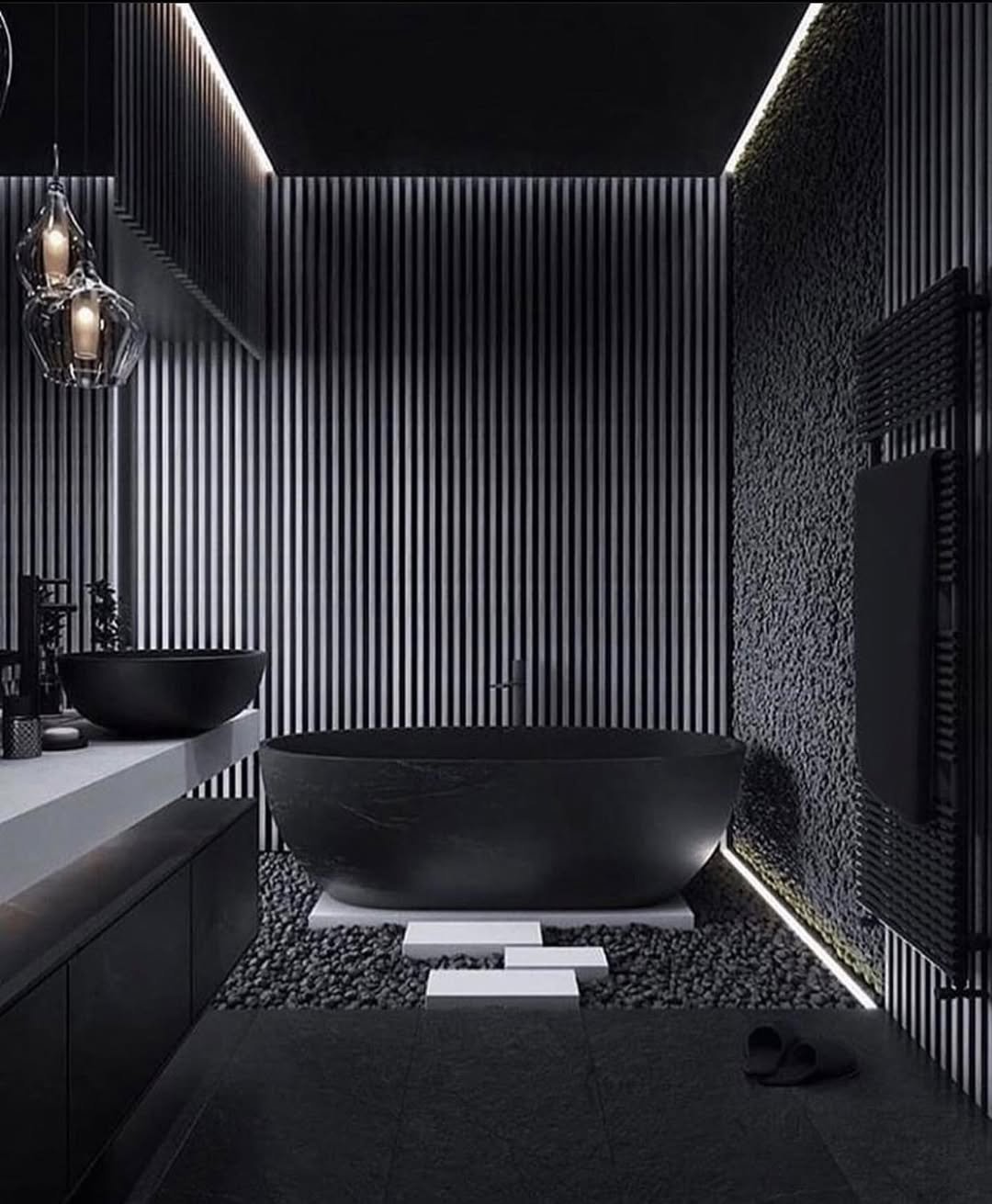 23 Contrasting Spa Bathroom Ideas