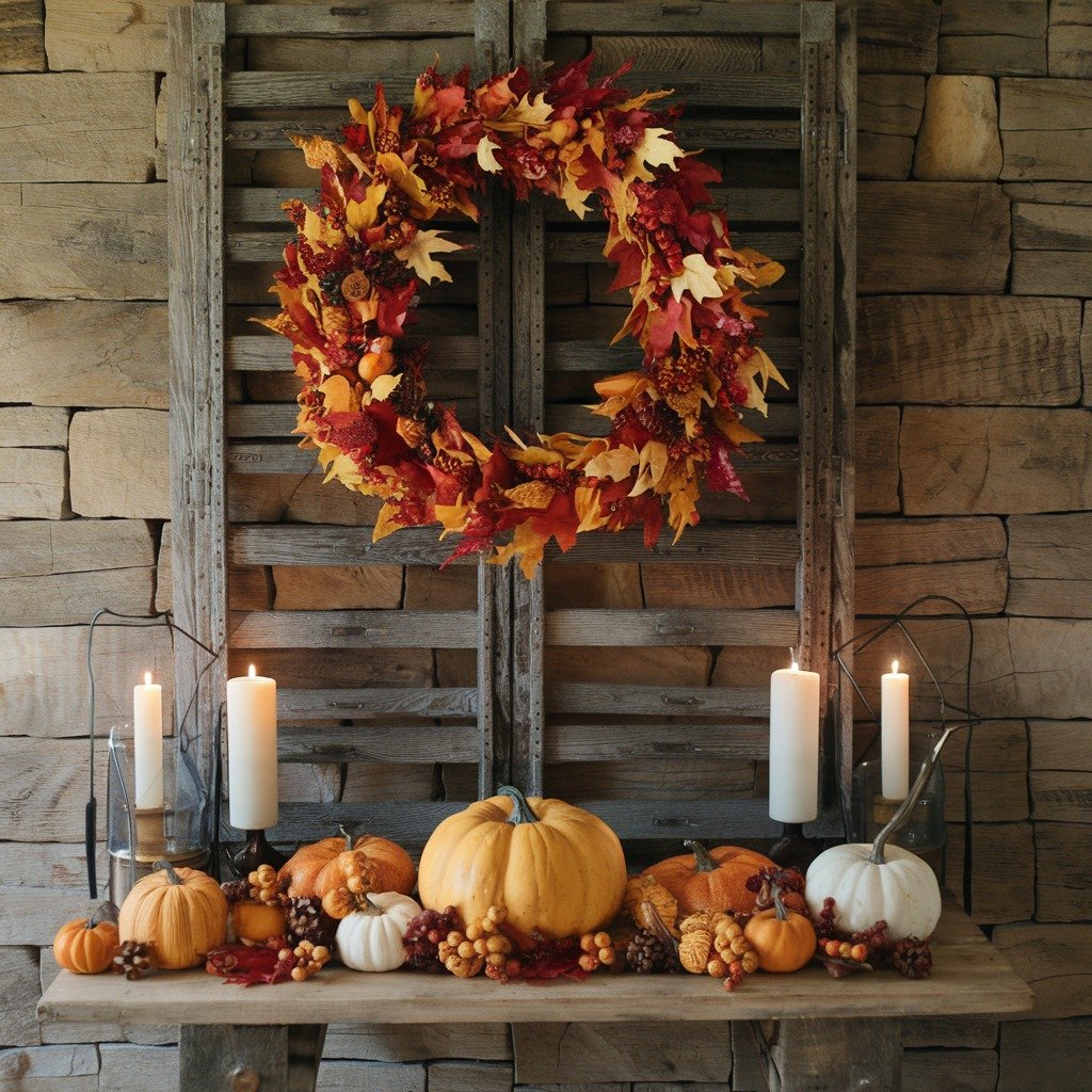 27 Mantel Displays with Rustic Harvest Style