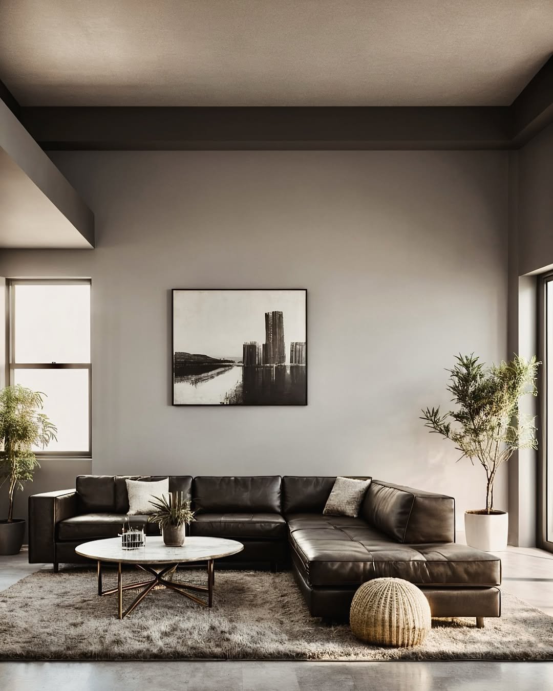 3 Dark Brown Sofa Minimal Mood