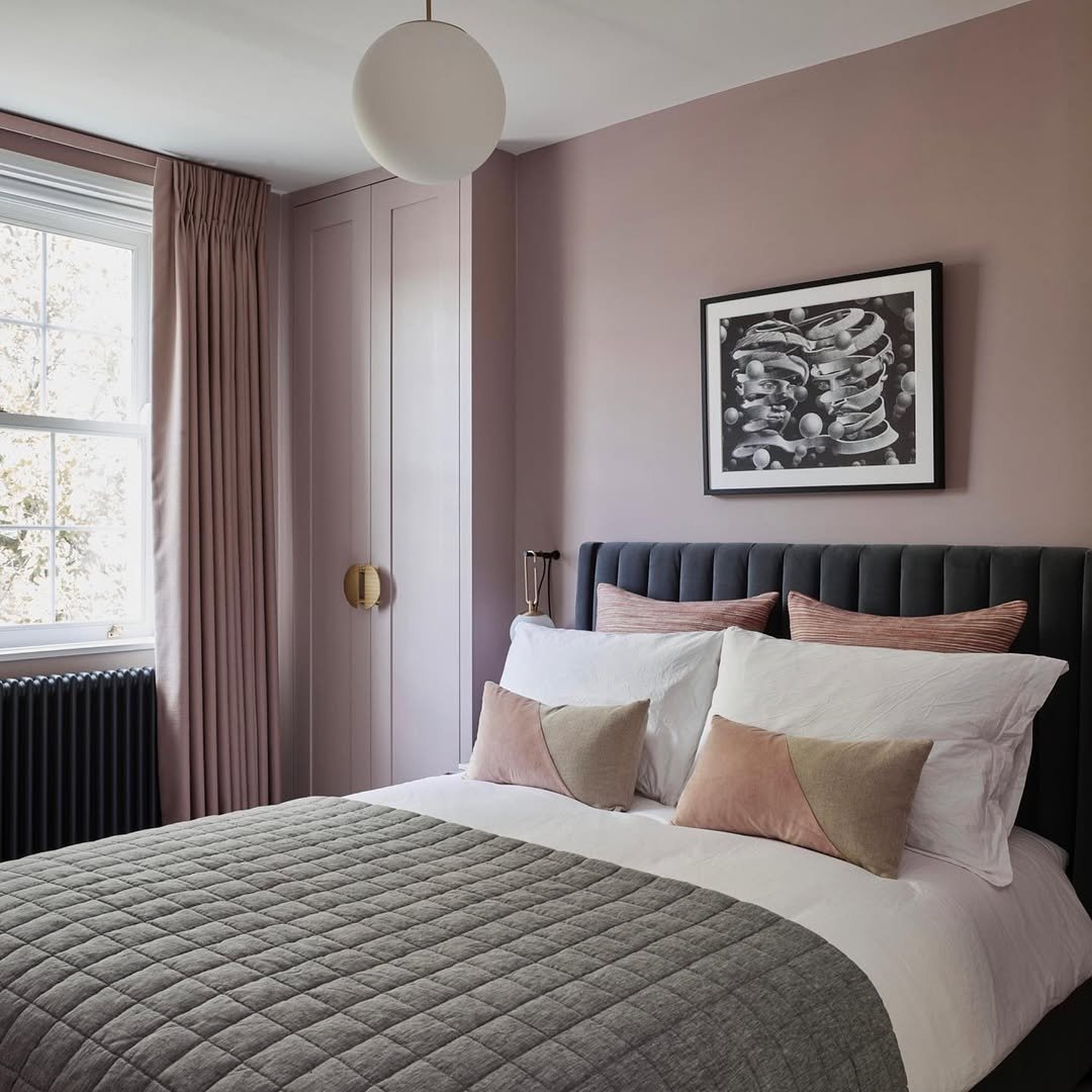4 Charcoal blush bedroom palette