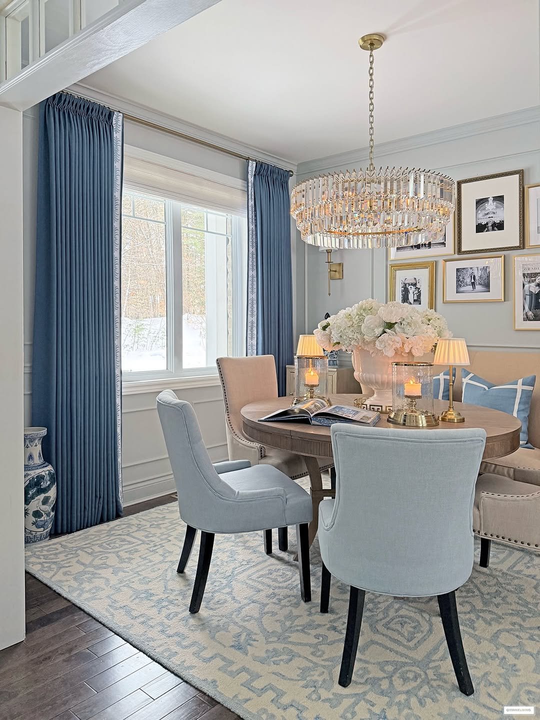 4 Soft Blue Dining Space Ideas