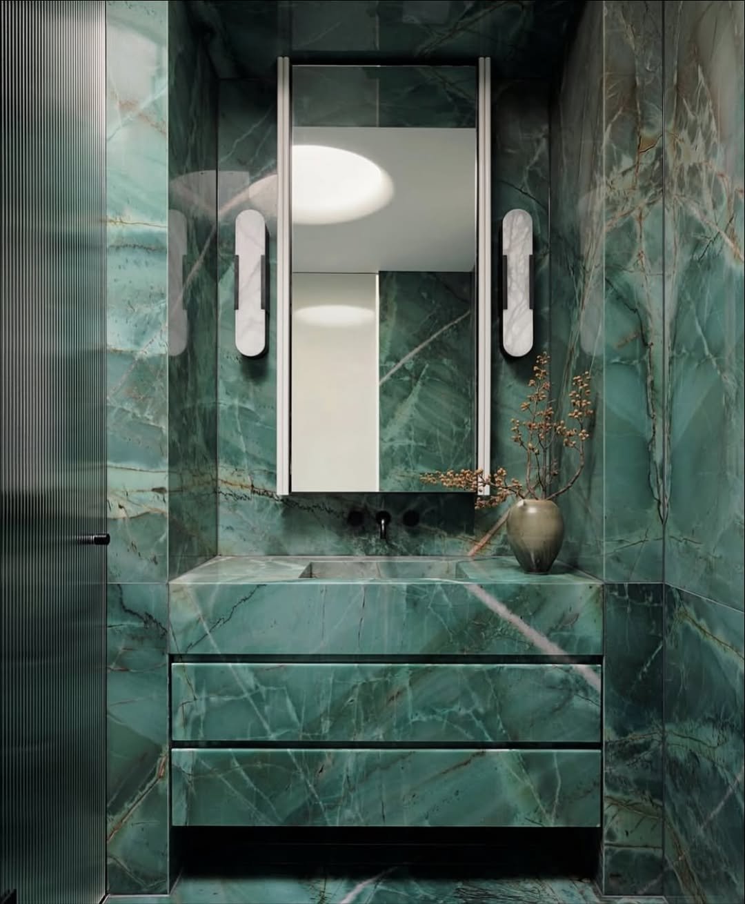 5 Green Stone Bathroom
