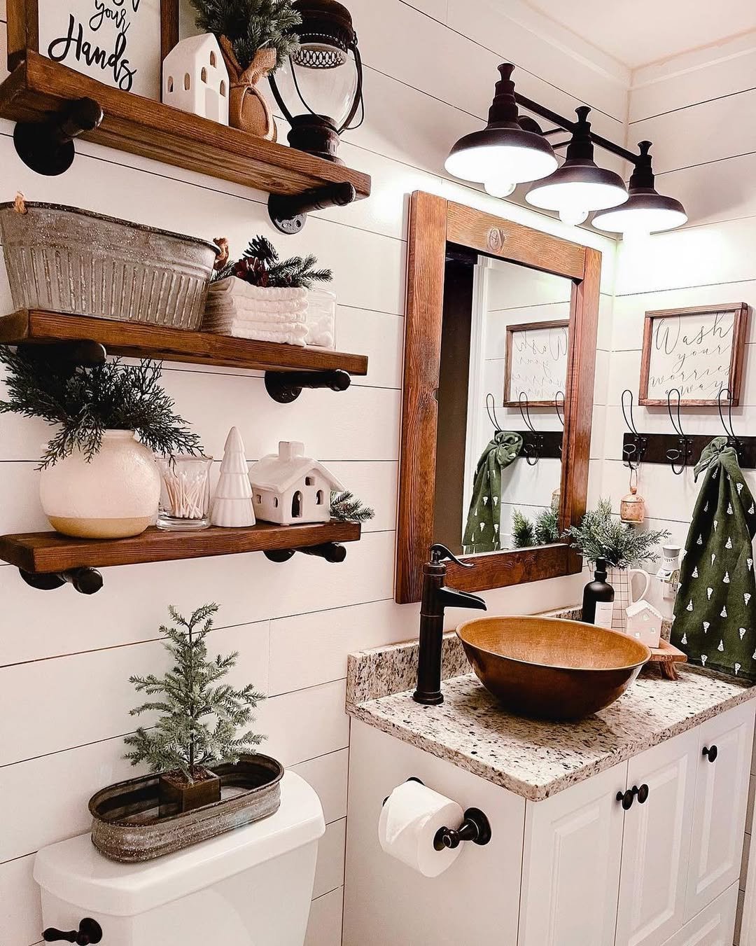 5 Shelves with Rustic Styling