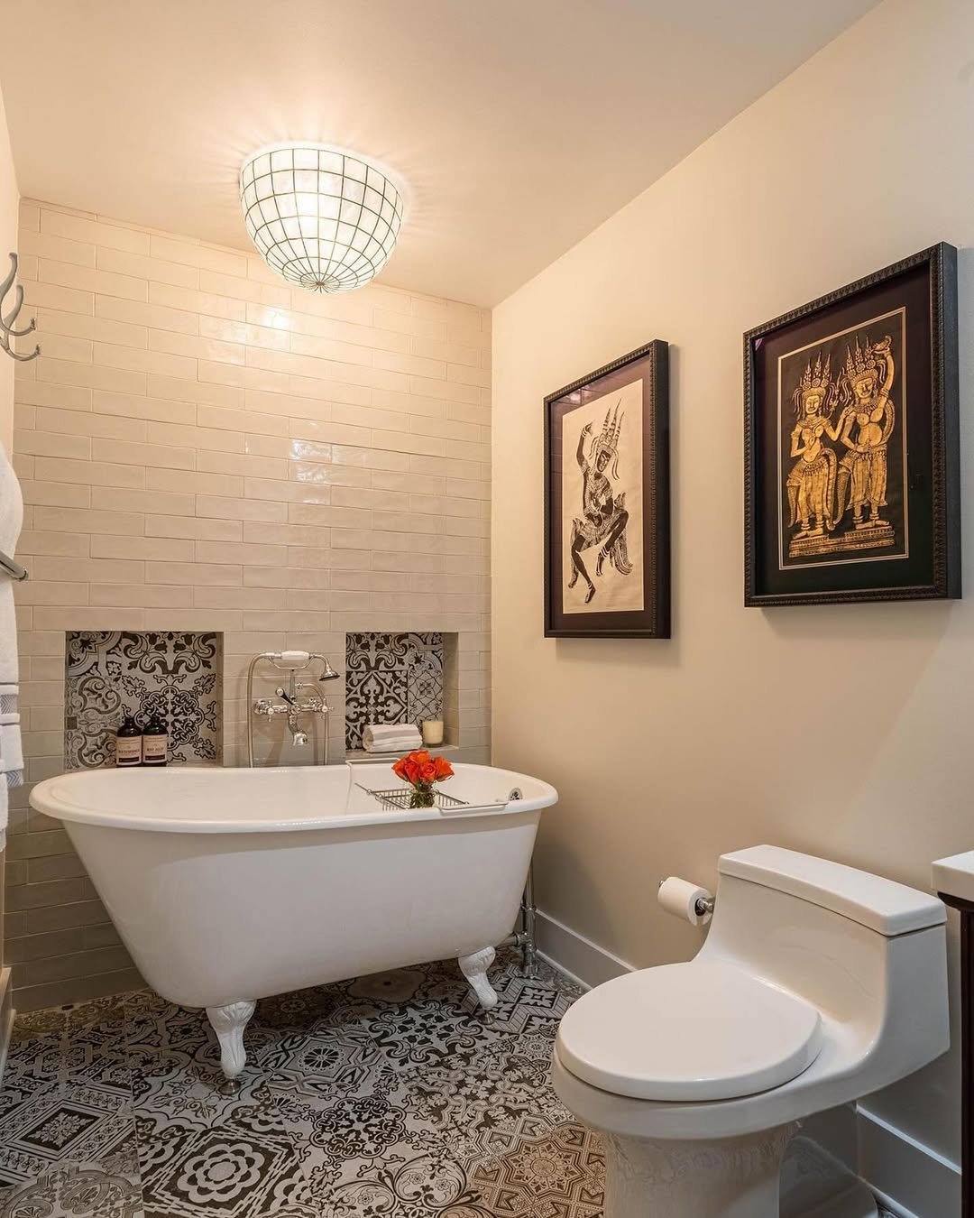 6 bathrooms with a classic revival