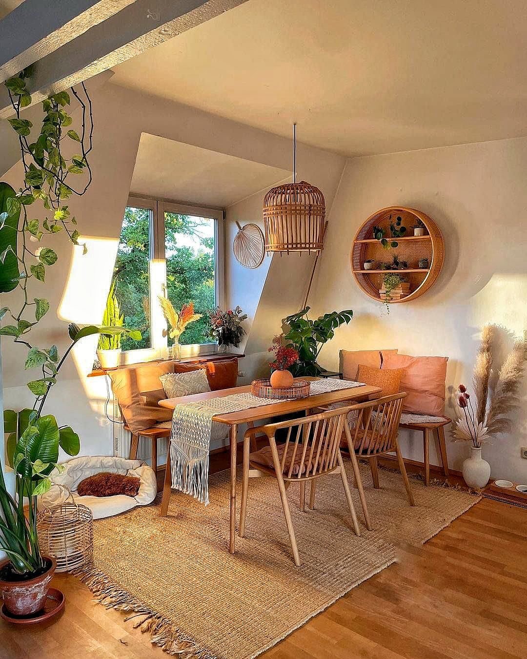 7 Boho Dining Nook in Sunlight