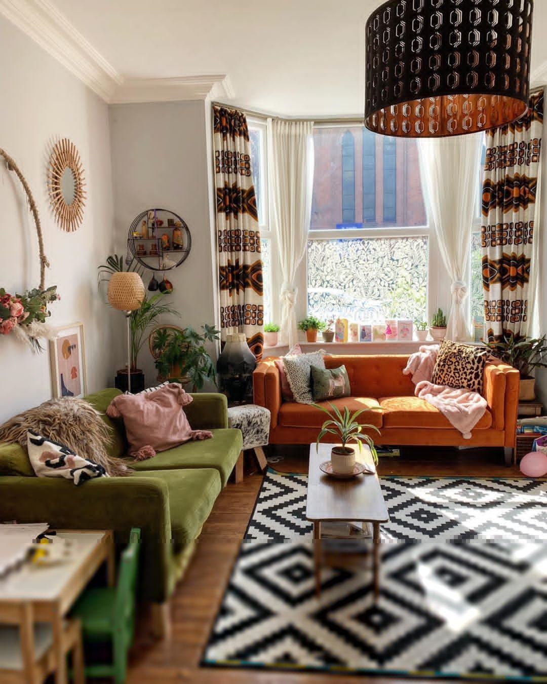 7 Family Spaces With a Boho Mix