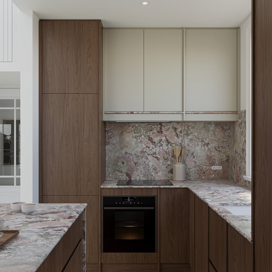 7 Marble and Walnut Kitchens