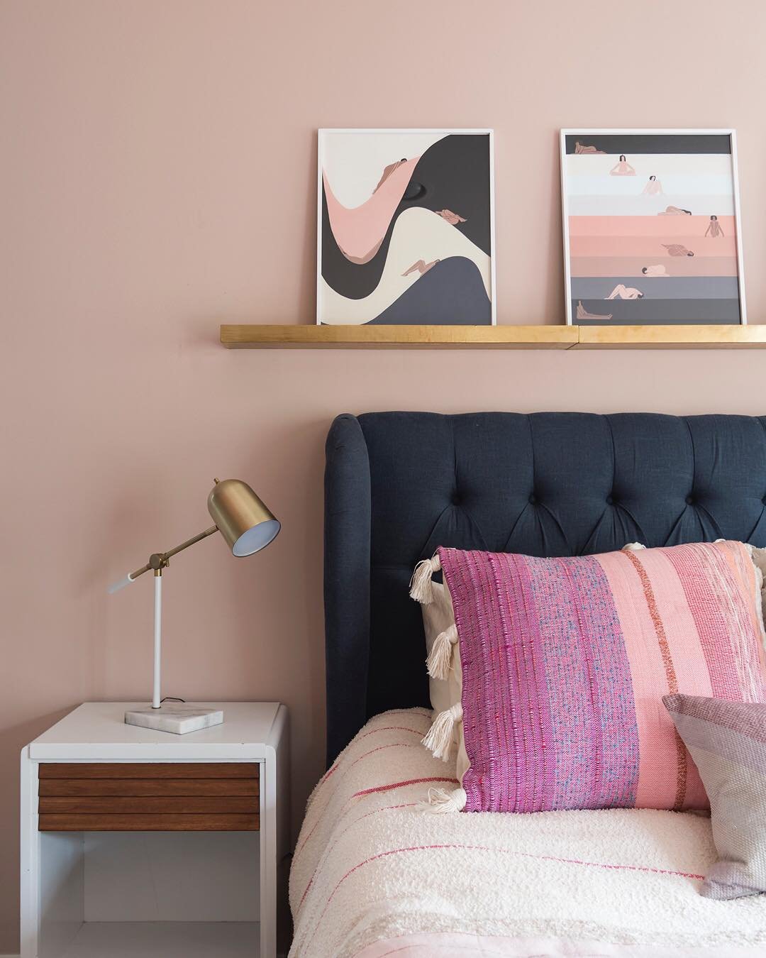 8 Blush navy bedroom palette