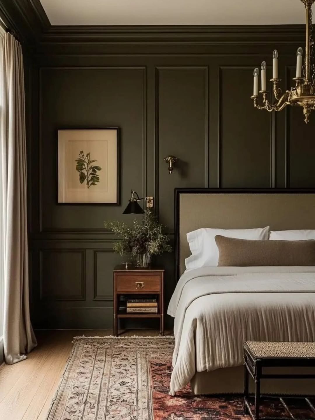 8 Olive Panelled Grandeur