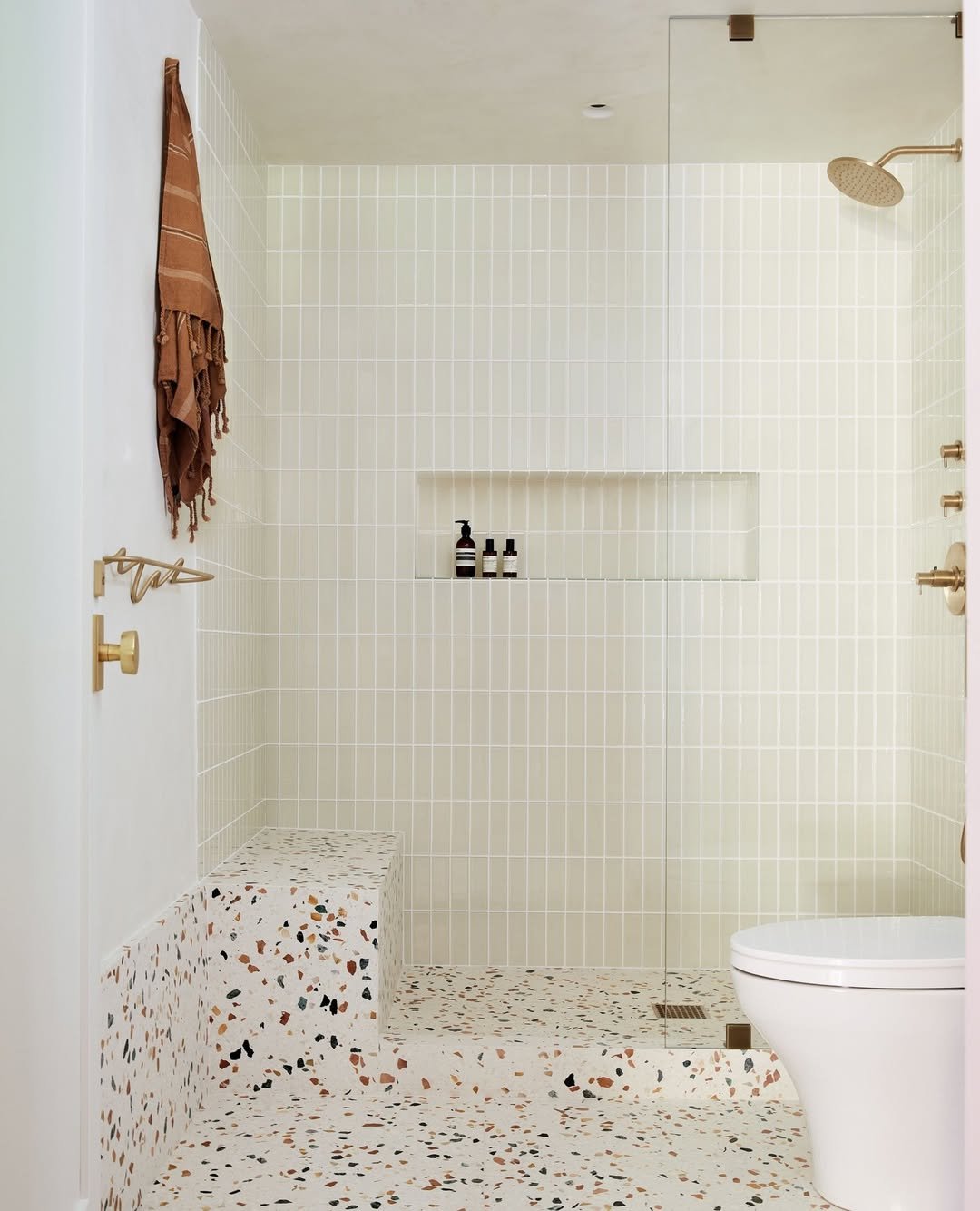 8 Soft Modern Terrazzo Shower