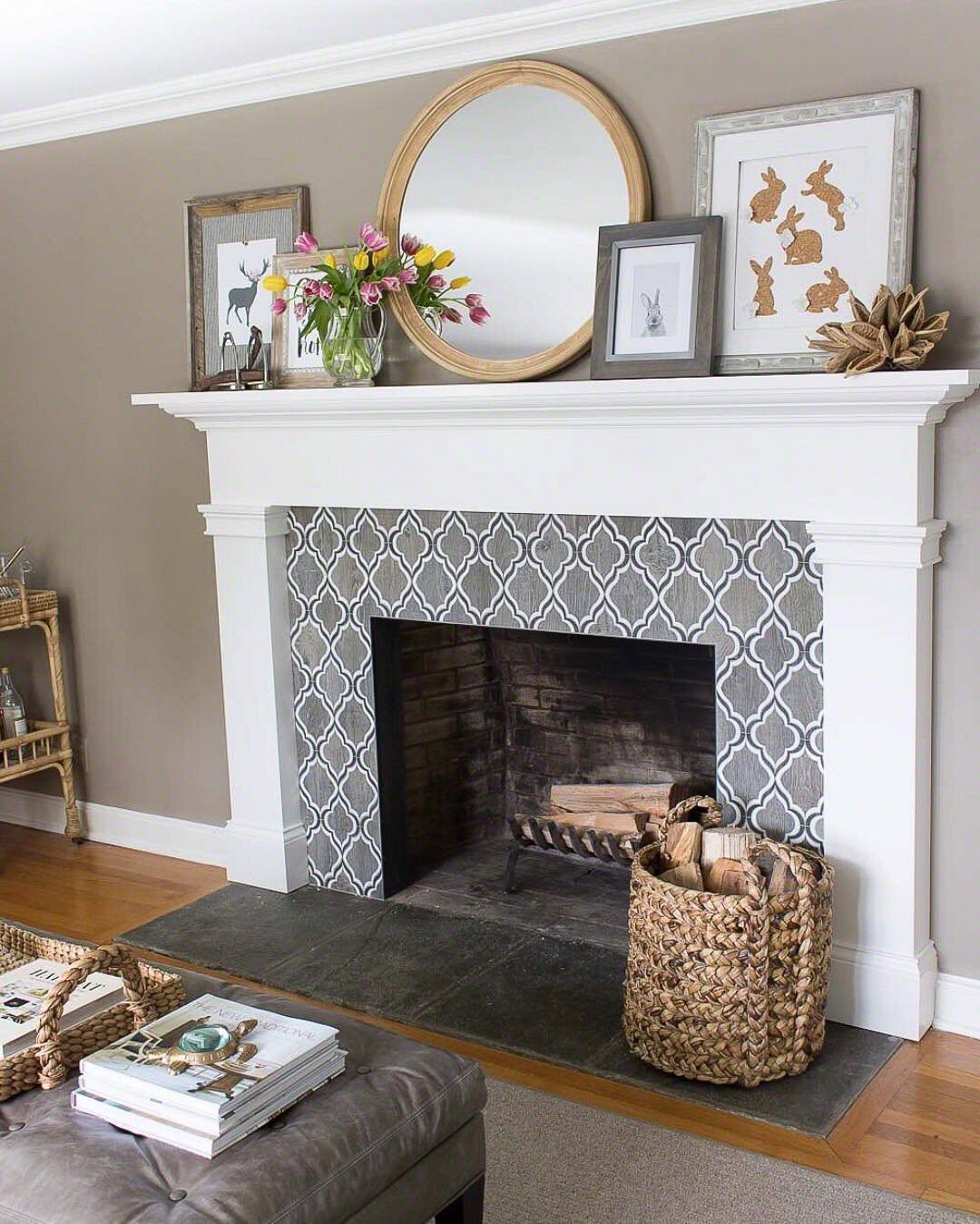 9 Airy Light Ideas for a Spring Mantel