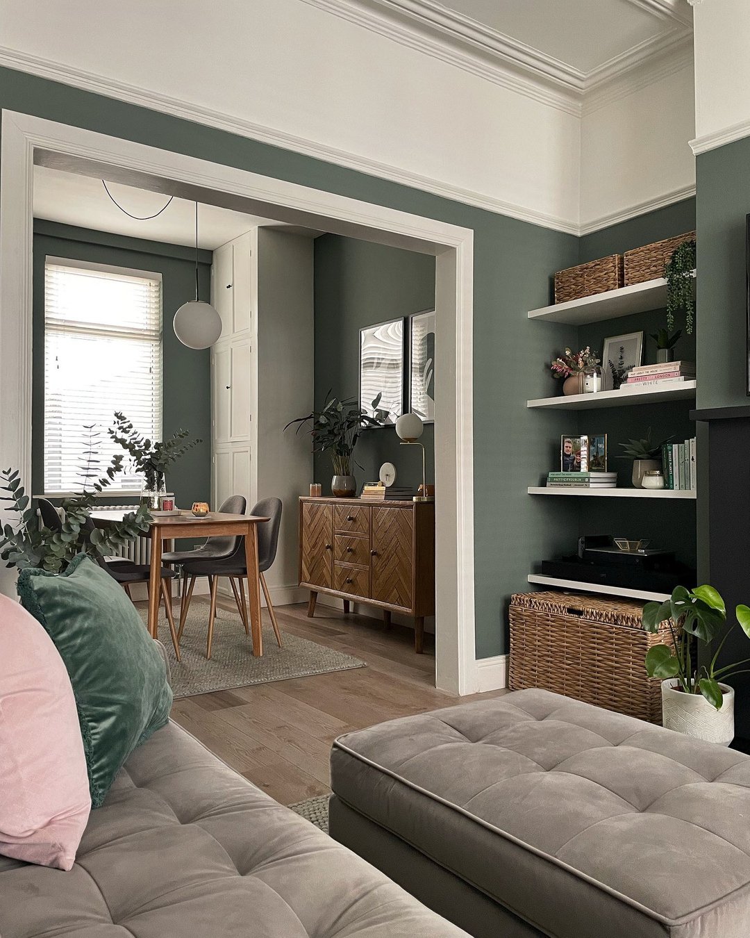 An Open Plan in Deep Forest Green