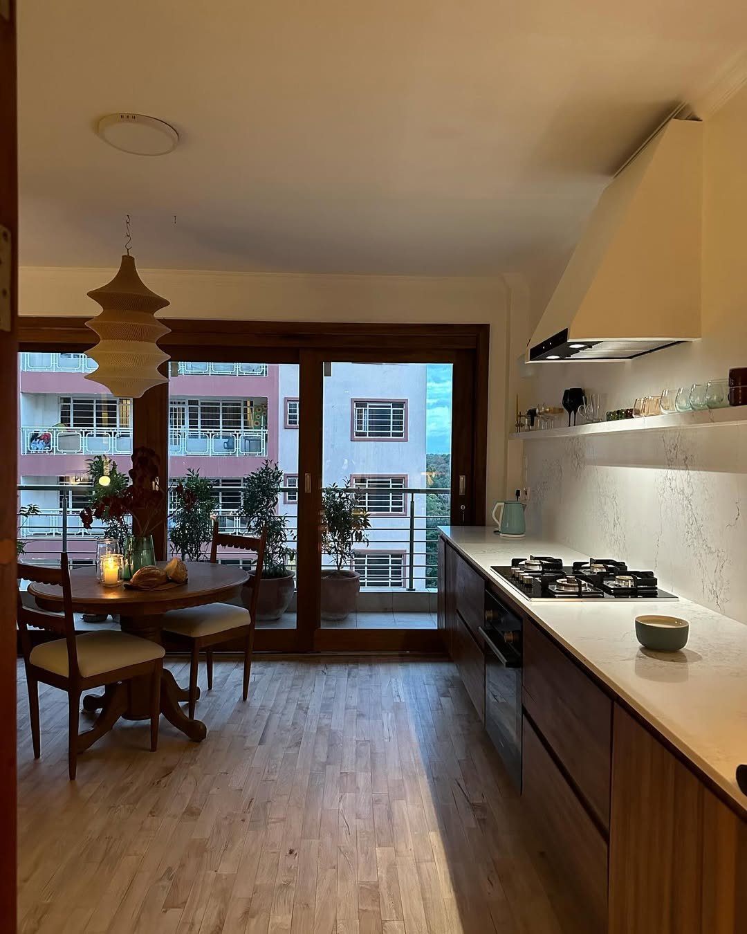 Apartment Kitchen with Warm Style