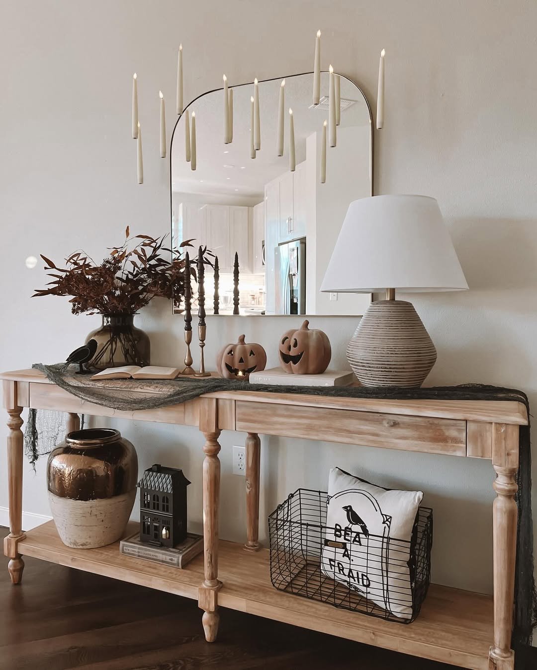 Arched Mirror Candle Display