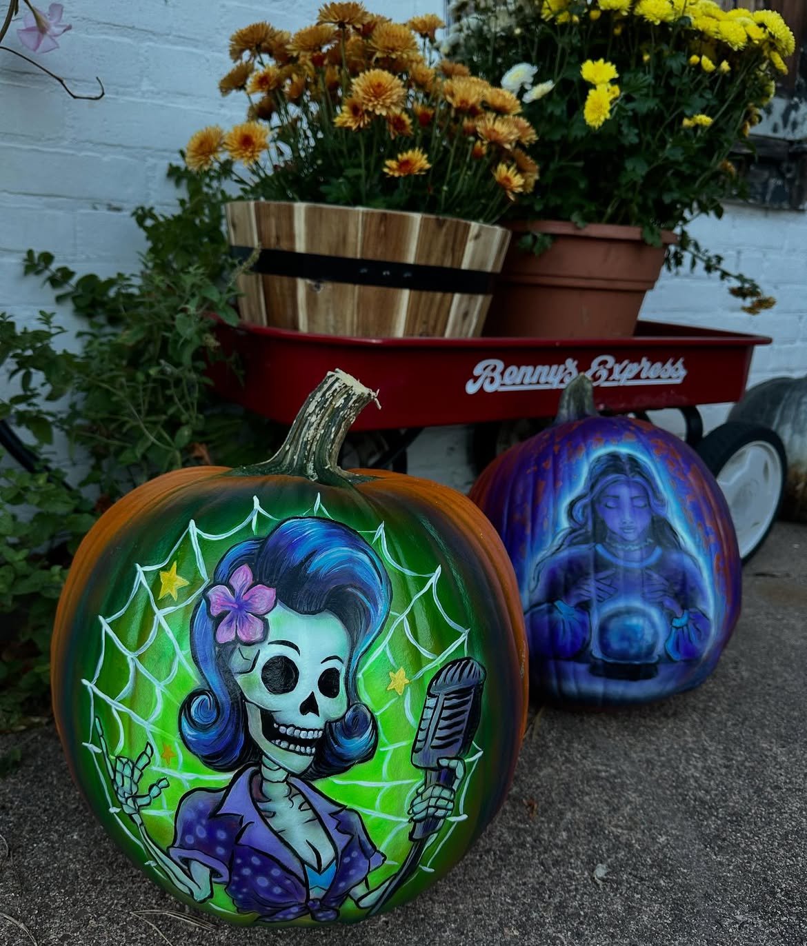 Artwork Pumpkin Pair
