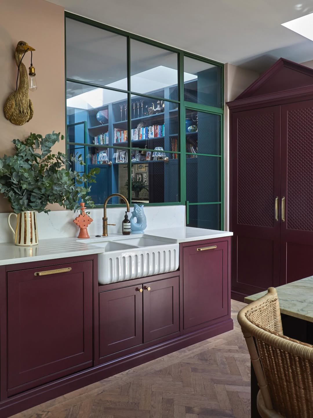 Aubergine Crittall Kitchen Corner