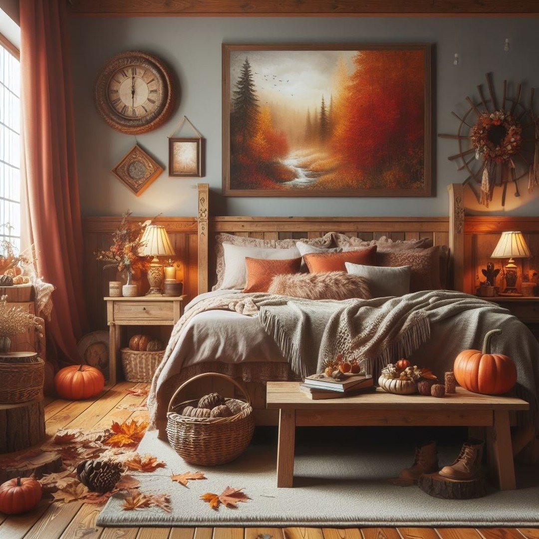 Autumn Bedroom Retreat With Cabin Style