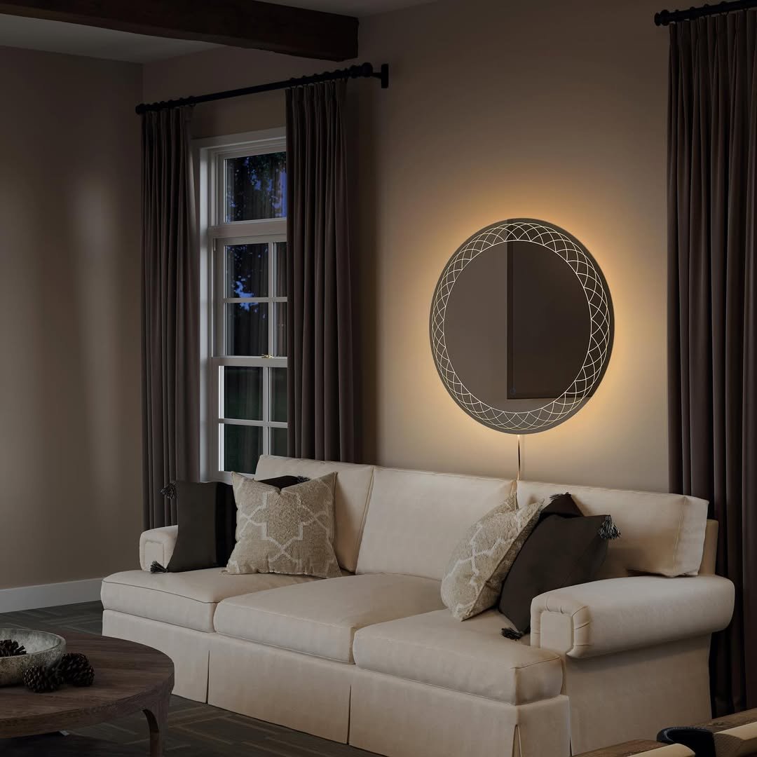 Backlit Circular Mirror