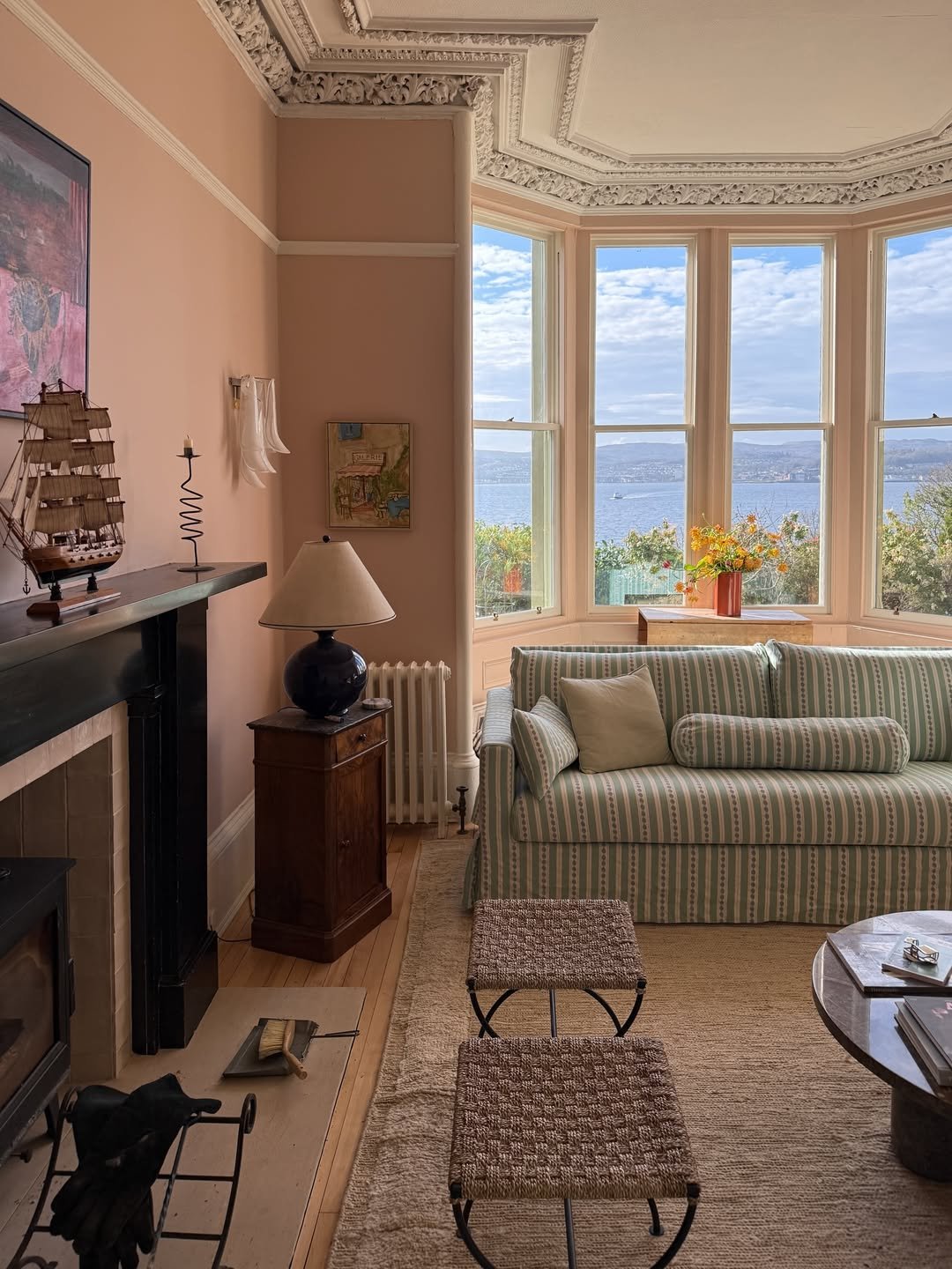 Bay Window in a Pink Lounge