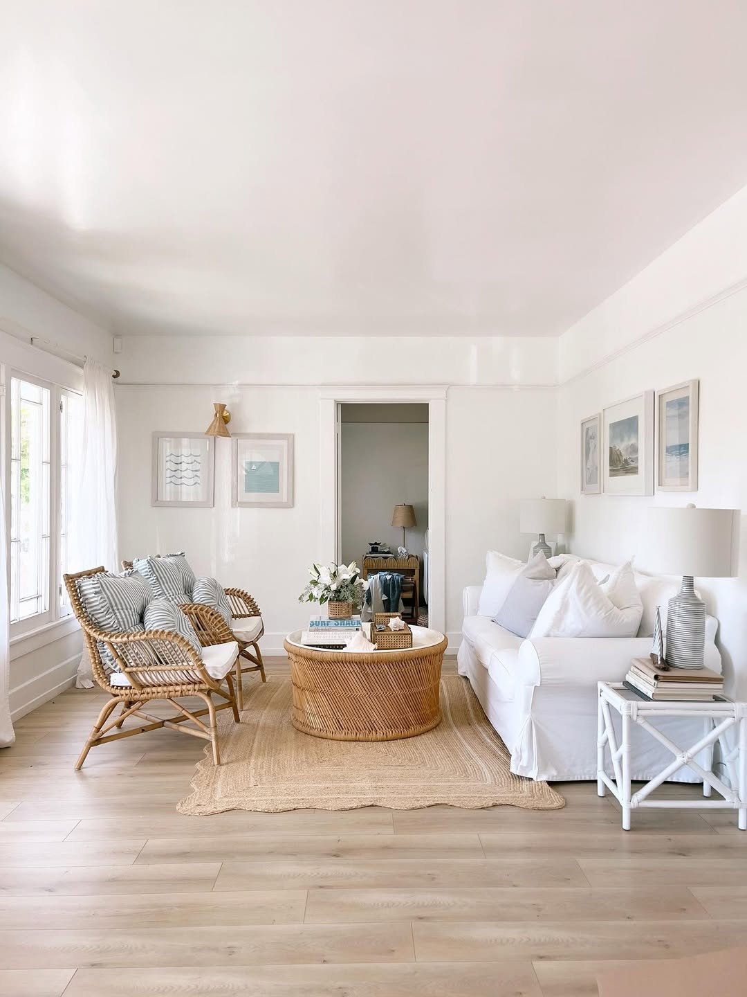 Beach Cottage in White