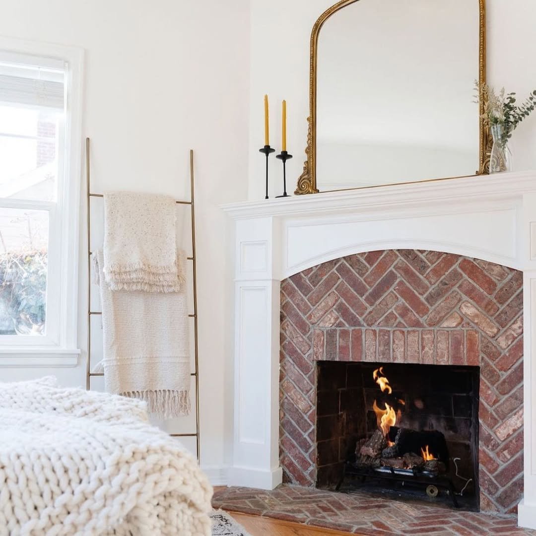 Bedroom Hearth in Herringbone