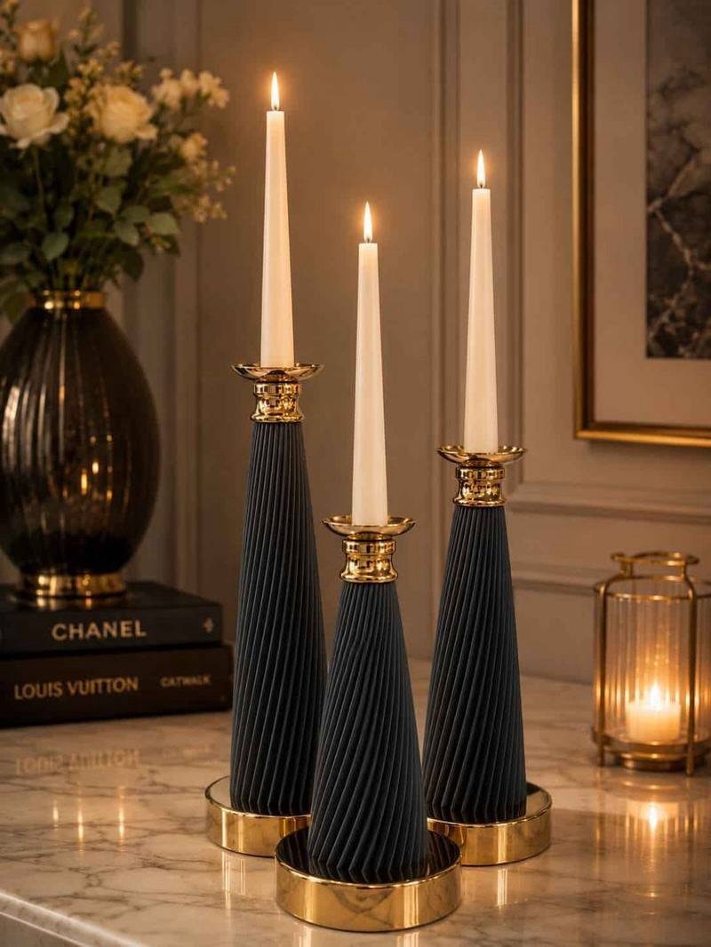 Black and Gold Candles