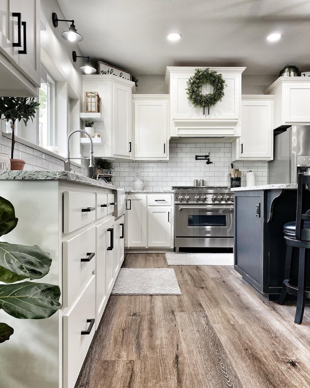 Black and White Farmhouse Kitchen