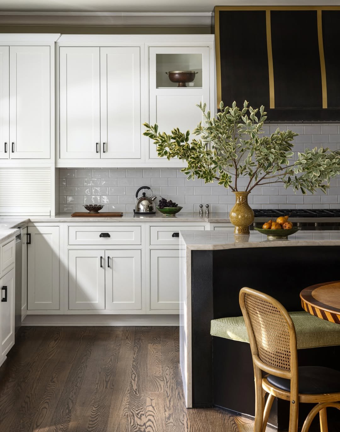 Black Gold-Accented Cabinetry