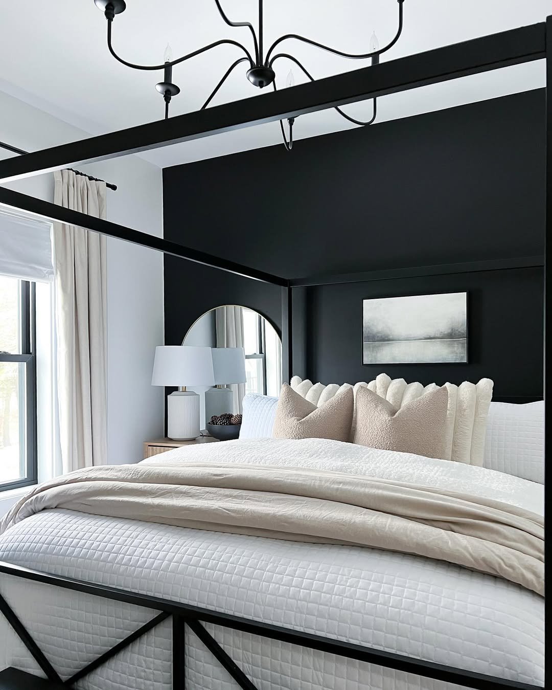 Black Modern Canopy Bed