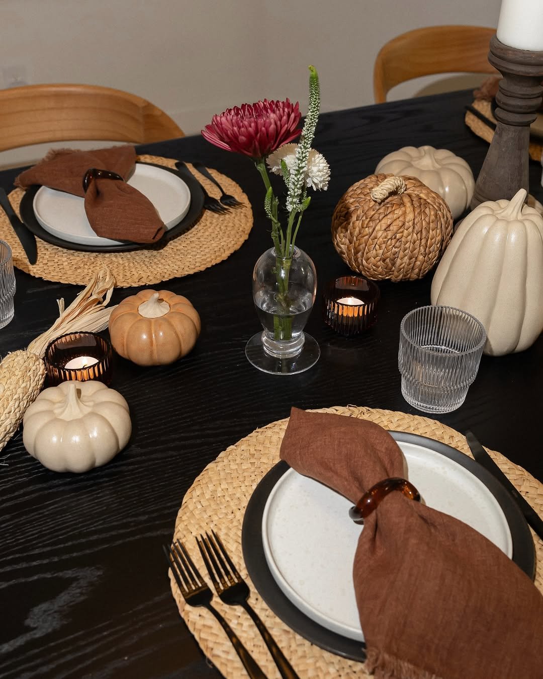 Black Thanksgiving Table
