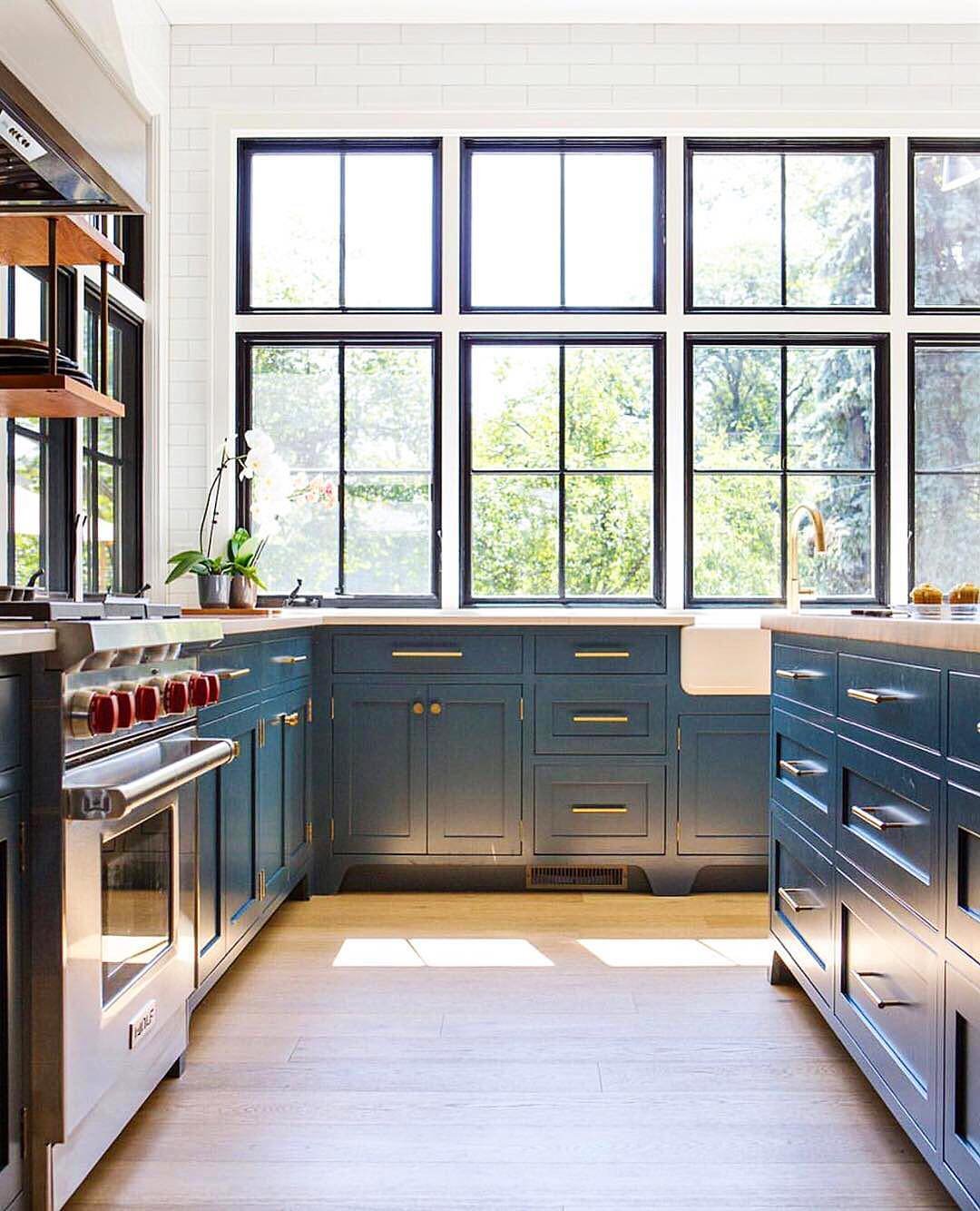 Black Windows with Teal