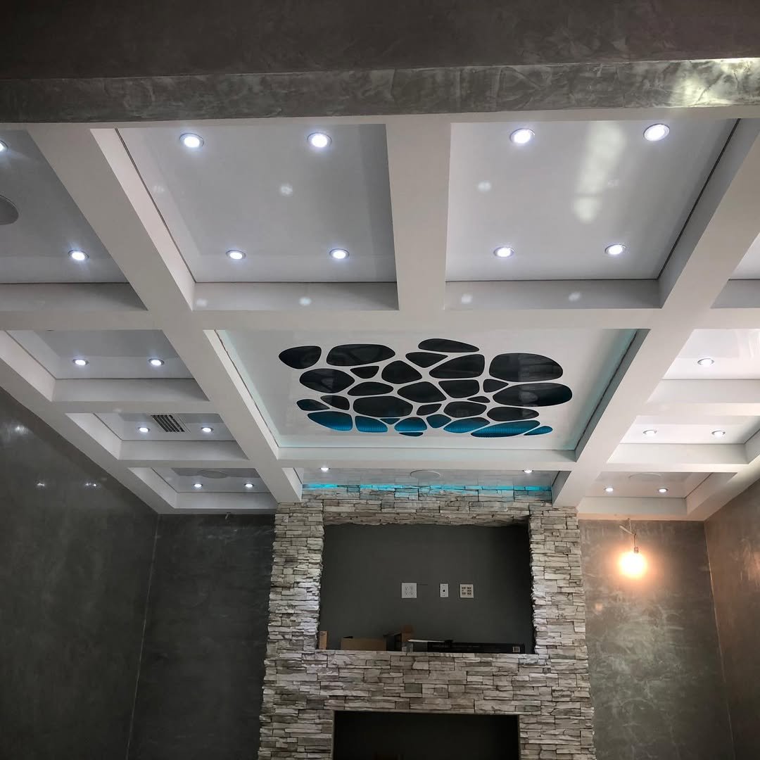 Blue Pebble Mosaic Ceiling Inset