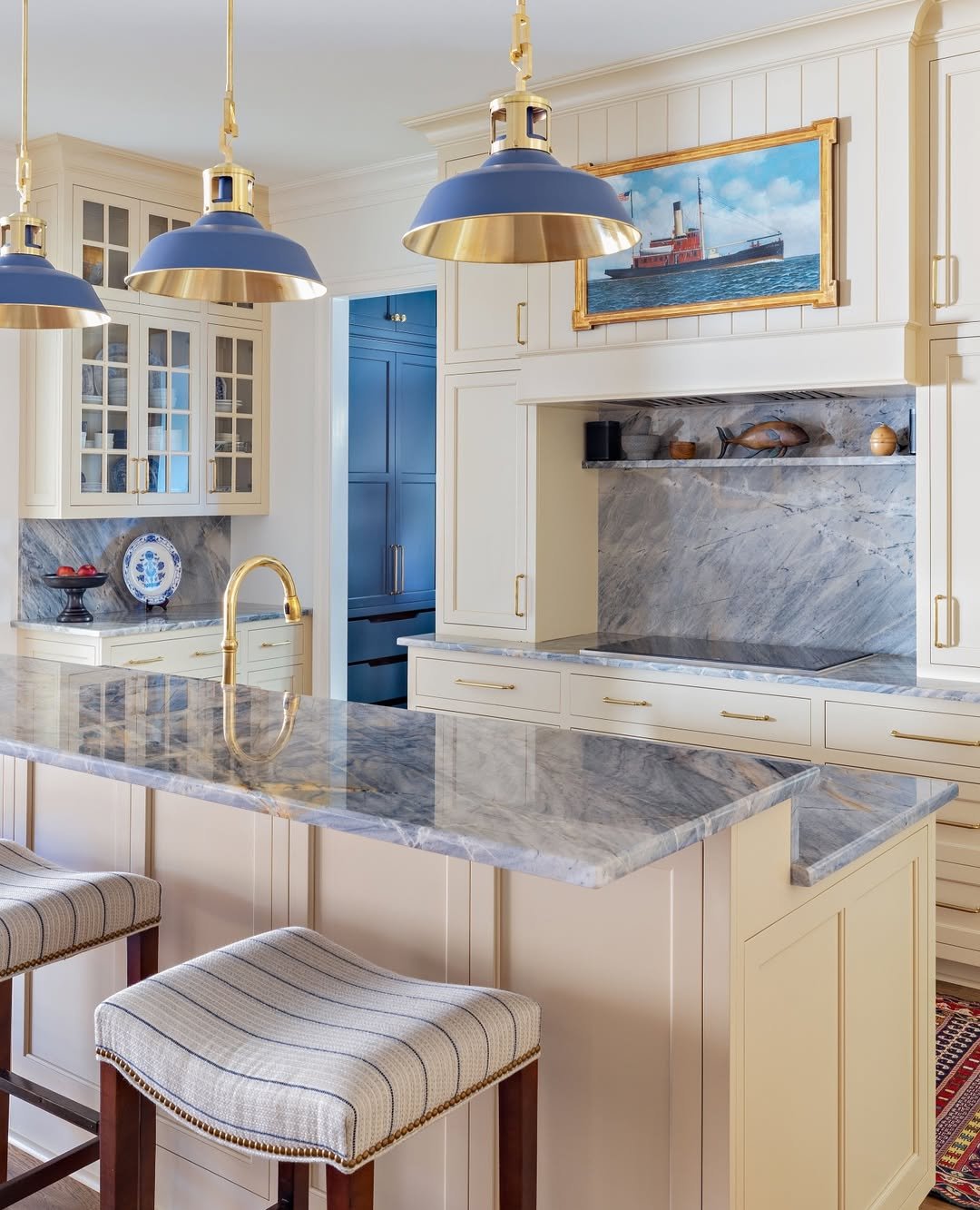 Blue Veined Marble Island