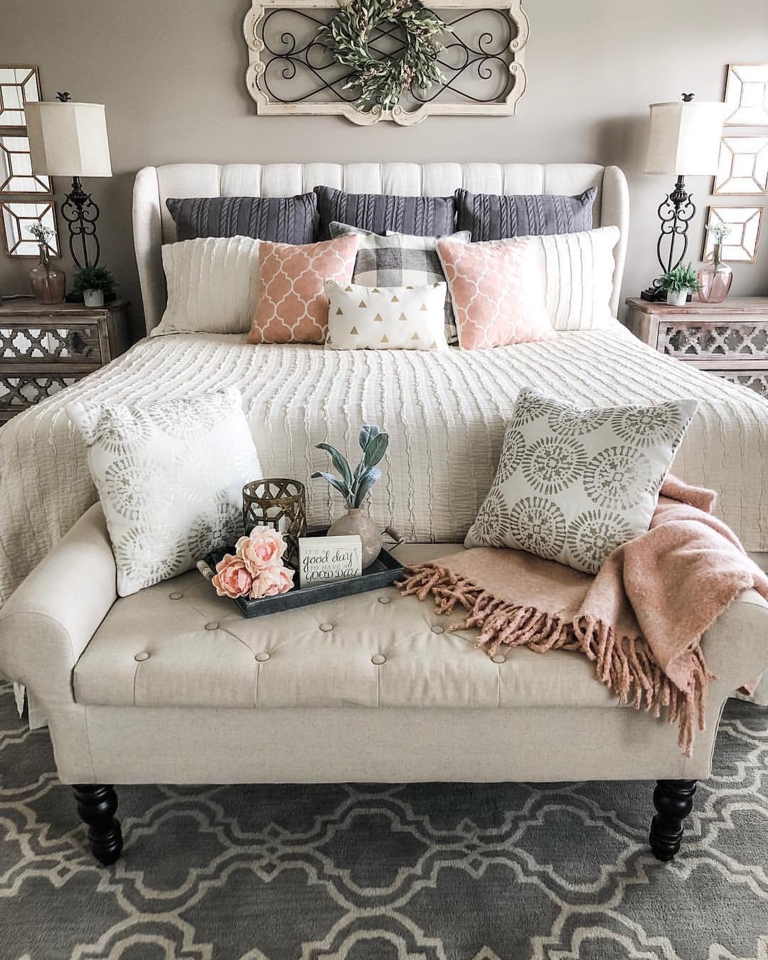 Blush Gray Romance Bedroom