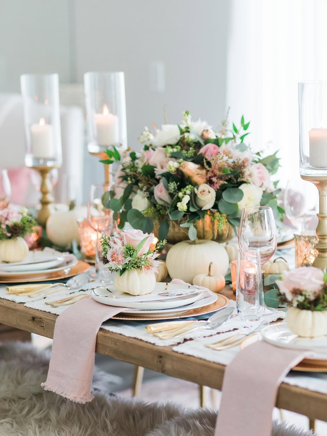 Blush Harvest Table Setting