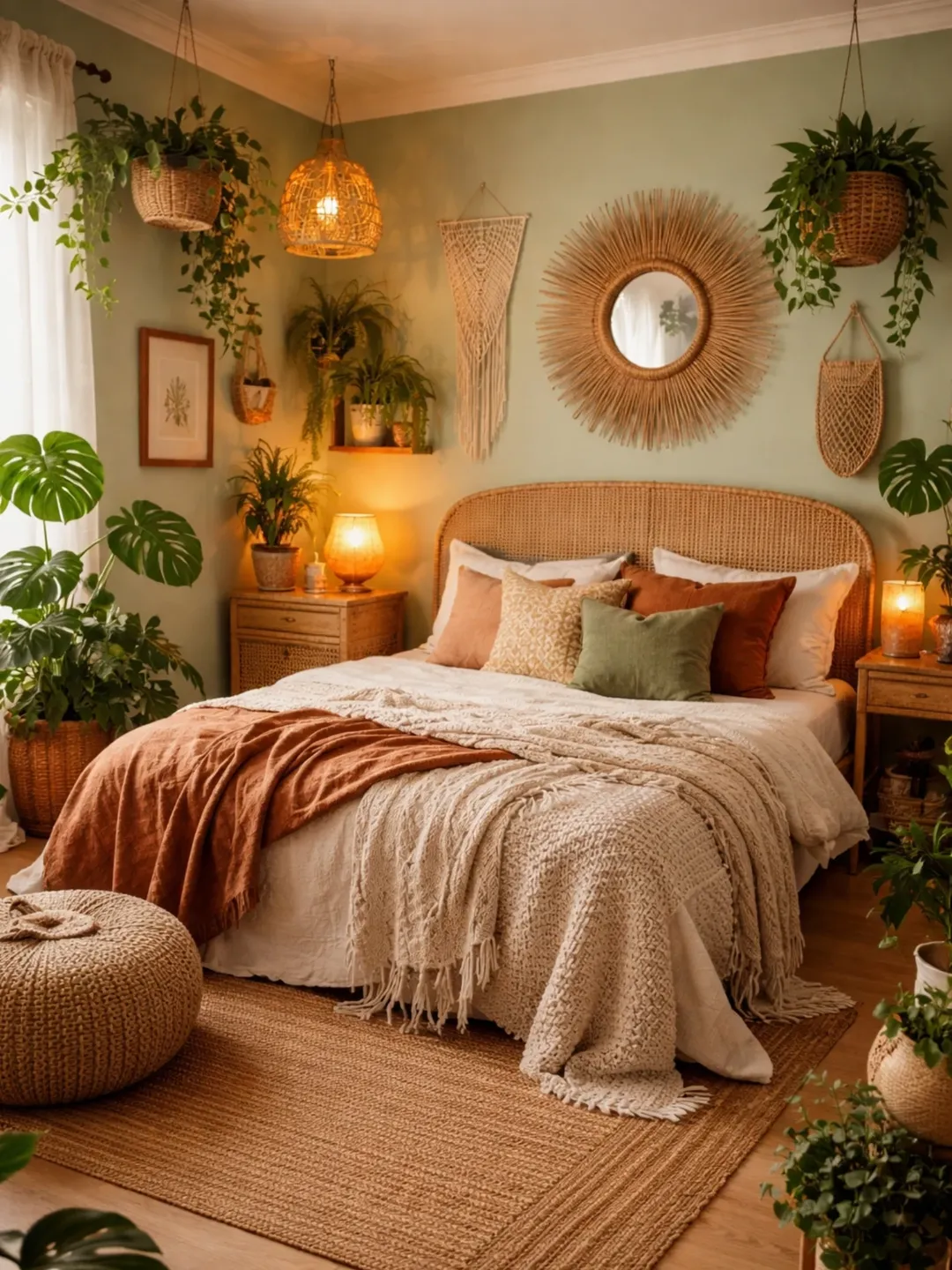 Boho Greens in a Golden Glow 13