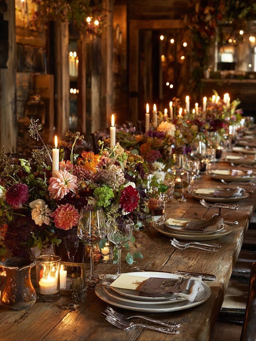 Candlelit Dahlia Feast